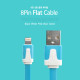 Coms iOS 스마트폰 5 케이블(Flat) Blue/8핀/충전