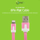 Coms iOS 스마트폰 5 케이블(Flat) Pink/8핀/충전