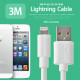 Coms iOS 스마트폰 5 케이블(4.5mm 두께), 3M/8핀