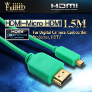 Coms HDMI/HDMI(Micro) 케이블(슬림) 1.5M, Green