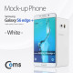 Coms 목각 폰(mock-up) 갤S6 edge/White/모형