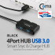 Coms USB 3.0 허브(4P/무전원) 검정, 충전용