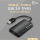 Coms USB 3.0 컨버터 (HDMI용) AN38C0, 4K2K(30Hz) 지원(displaylink 칩 사용)