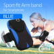 Coms 스마트폰 암밴드, 이어폰 홀 Blue