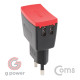 Coms G POWER 가정용 2포트 충전기 5V/2A /Micro5핀 케이블, Black