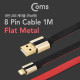 Coms IOS 8핀(8Pin) 케이블 USB/ 8P (Flat Metal), 1M