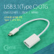 Coms USB 3.1 OTG젠더(Type C) USB 2.0 A(F) 20cm, White