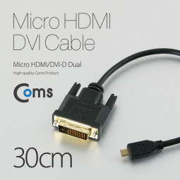 Coms Micro HDMI/DVI 케이블, 30cm