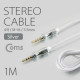 Coms 스테레오 케이블(4극), AUX, 1M Silver/Stereo
