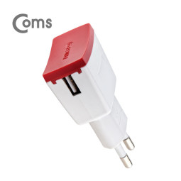 Coms G POWER 가정용 5V/1.2A 충전기 USB 1포트/화이트 / Micro5핀(1.2M) 케이블포함