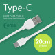 Coms USB 3.1 케이블 (Type C) USB 2.0 A(M)/C(M) 20cm, White
