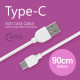 Coms USB 3.1 케이블 (Type C) USB 2.0 A(M)/C(M) 90cm, White