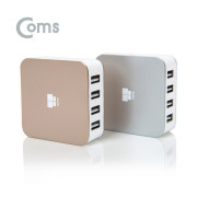 Coms 나비 4포트 멀티/급속 충전기 (NV14-MC400S) / 4Port, MAX25W / 골드