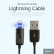 Coms iOS 스마트폰 5 LED 케이블/ 완충알림/Black/8핀/충전
