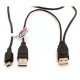Coms USB 미니 케이블 5핀 (USB A*2)