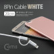 Coms IOS 8핀(8Pin) 케이블(패브릭/ 2 in 1) 20cm, Android/White