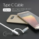 Coms Type C USB 3.1 / Micro 5P 케이블(패브릭/ 2 in 1) 20cm, Android/White