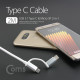 Coms Type C USB 3.1 / Micro 5P 케이블(패브릭/ 2 in 1) 2M, Android/White