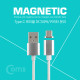 Coms USB 3.1 Type C 케이블, 자석 분리 1M