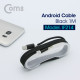 Coms 안드로이드 케이블 Micro 5Pin(고정가이드) 1M, Black