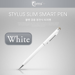 Coms 터치펜 정전식(Fiber/볼펜형), White