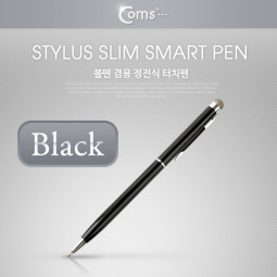 Coms 터치펜 정전식(Fiber/볼펜형), Black