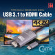 Coms USB 3.1 컨버터 케이블 / 3M / Type-C to HDMI 2.0, 4K@60Hz (갤S8/S8+/노트8/V30 전용)