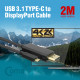 Coms USB 3.1 Type C(M) to DP(M) 변환 컨버터 케이블 2M