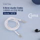 Coms 스테레오 케이블 (3.5/연장) 1M - Silver / 패브릭/Stereo