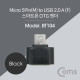Coms 스마트폰 OTG 젠더 - Micro 5P M/USB 2.0 A F, Short/Black