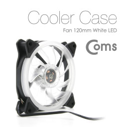 Coms 쿨러 케이스용 CASE, 120mm, White LED, Cooler