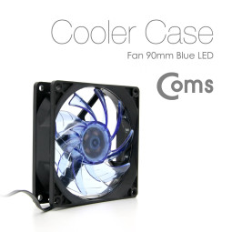 Coms 쿨러 케이스용 CASE, 90mm, Blue LED, Cooler