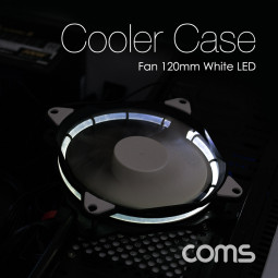 Coms 쿨러 케이스용 CASE, 120mm, White LED, Cooler