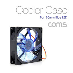 Coms 쿨러 케이스용 CASE, 90mm, Blue LED, Cooler