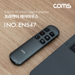 Coms 프리젠터 에어마우스 / 무선 2.4Ghz / 레이저포인터 / 300mAh 충전식 배터리