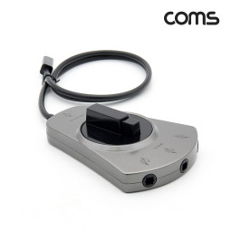 Coms 오디오광 Optical 선택기 3:1, 케이블 연결형, Gray