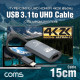 Coms USB 3.1(Type C 컨버터) / C M to HDMI 2.0 F / 4K2K 60Hz / 15cm