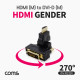 Coms HDMI 젠더 / HDMI (M) / DVI-D (M) / 270° 각도 회전 / 꺾임(꺽임) 젠더