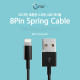 Coms iOS 스마트폰5 8핀 (8Pin) 스프링 케이블, Black