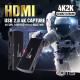 Coms HDMI 캡쳐(USB 2.0), UHD 4K2K 입력지원, 1080P@60Hz 출력, MIC 입력, 오디오 연결(출력)