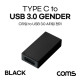 Coms USB 3.1(Type C) 3.0 변환 젠더(Type C F/USB Type A 3.0 F) Short / A타입 / C타입 / Black