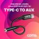 Coms USB 3.1 (Type C) to AUX 3.5mm 스테레오 오디오 컨버터, Stereo 변환 젠더 케이블, 13cm