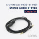 Coms 스테레오 케이블 Y형 1M, 젠더, 3.5mm, ST(M)/ST(M)+ST(F)