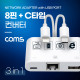 Coms 8핀 USB 3.1 (Type C) 컨버터(3 in 1) 10/100 LAN RJ45/USB 허브/ iOS 8Pin, 카메라 사진
