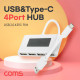Coms 2 IN 1 USB Type C&USB 2.0 허브 HUB 4포트