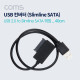 Coms USB 컨버터(USB 2.0 M to Micro SATA) 꺾임(꺽임)