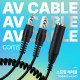 Coms AV 스프링 케이블, 3.5 Stereo 스테레오(M)x2 to 6.5 (F) 30cm~80cm, 오디오 변환, 2분배