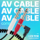 Coms AV 스프링 케이블, 3.5 Stereo 스테레오 꺾임(M) to 6.5 Mono 모노(M)x2 30cm~80cm, 오디오 변환, 2분배