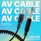 Coms AV 스프링 케이블, 6.5 to 3.5, Mono 모노(M to M) 30cm~80cm, 오디오 변환