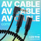 Coms AV 스프링 케이블, 3.5 Stereo 스테레오(M) 꺾임 to 3.5 (F)x2 30cm~80cm, 오디오, 2분배